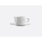 Bernardaud Tea cup & saucer 5 oz, Limoges porcelain, Silva collection, detail view