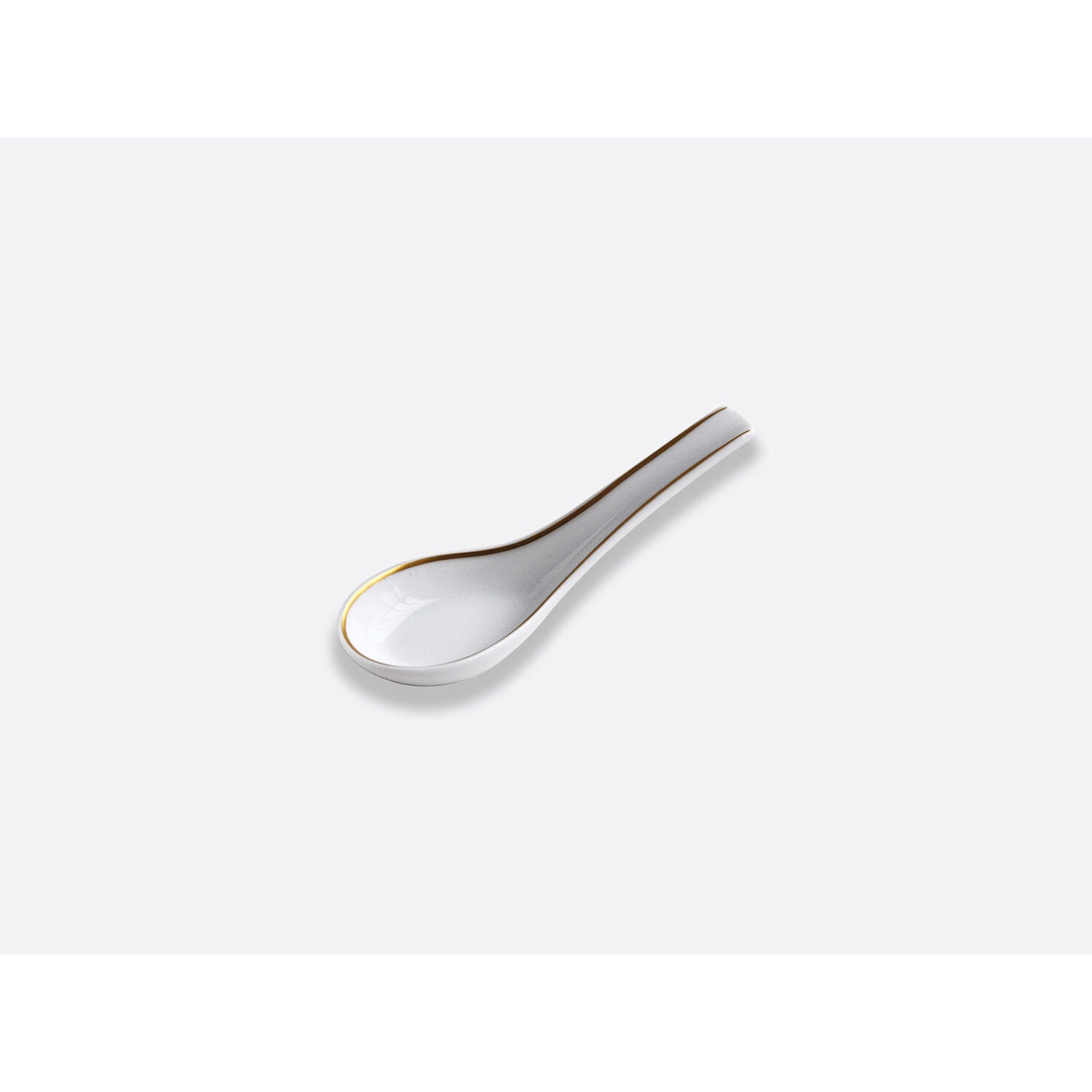 Bernardaud Chinese spoon 6", Limoges porcelain, Sol collection, on a white background