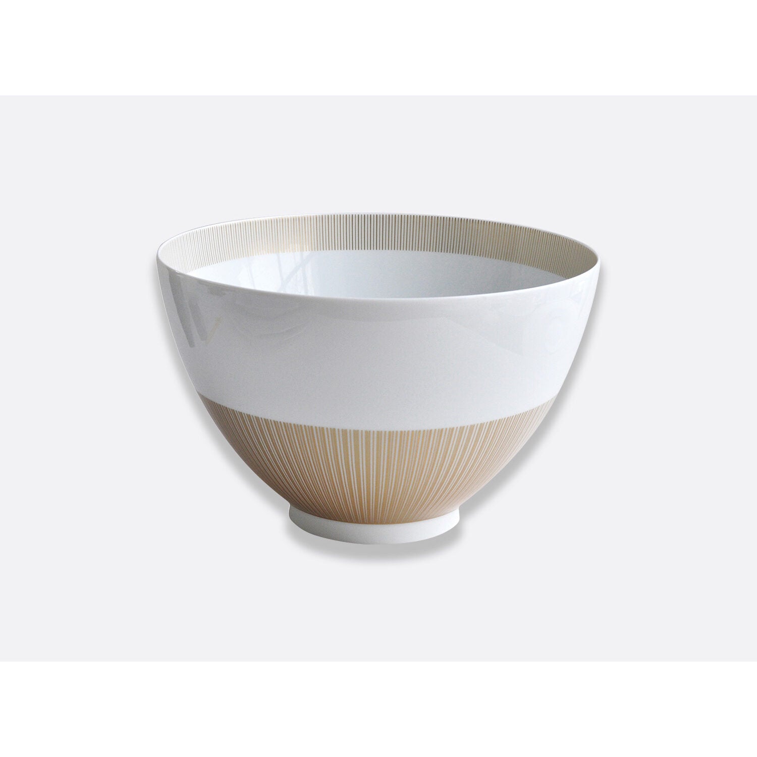 Bernardaud Deep salad bowl 140 oz 10.5", Limoges porcelain, Sol collection, on a white background