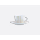 Bernardaud Espresso cup and saucer 2 oz, Limoges porcelain, Sol collection, detail view