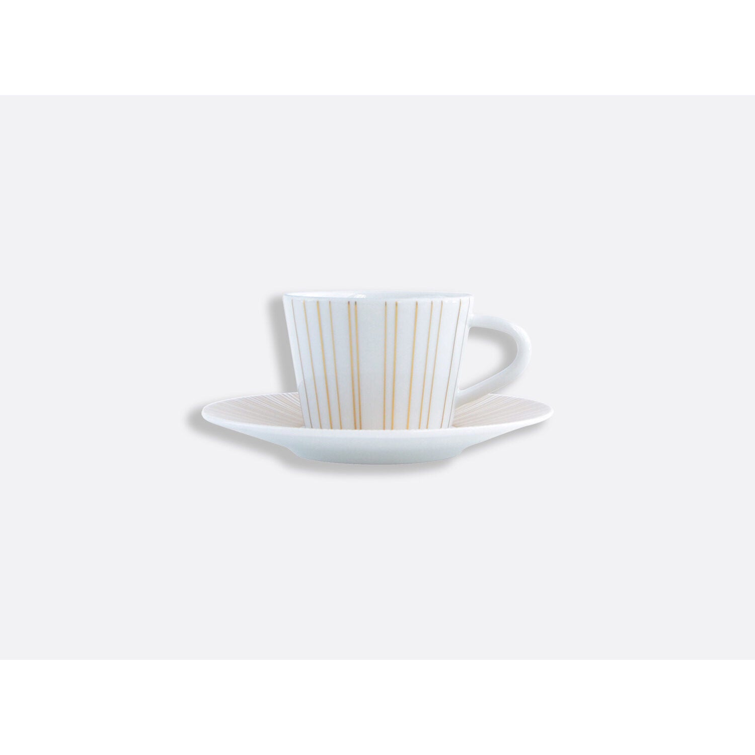 Bernardaud Espresso cup and saucer 2 oz, Limoges porcelain, Sol collection, detail view