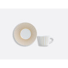 Bernardaud Espresso cup and saucer 2 oz, Limoges porcelain, Sol collection, on a white background