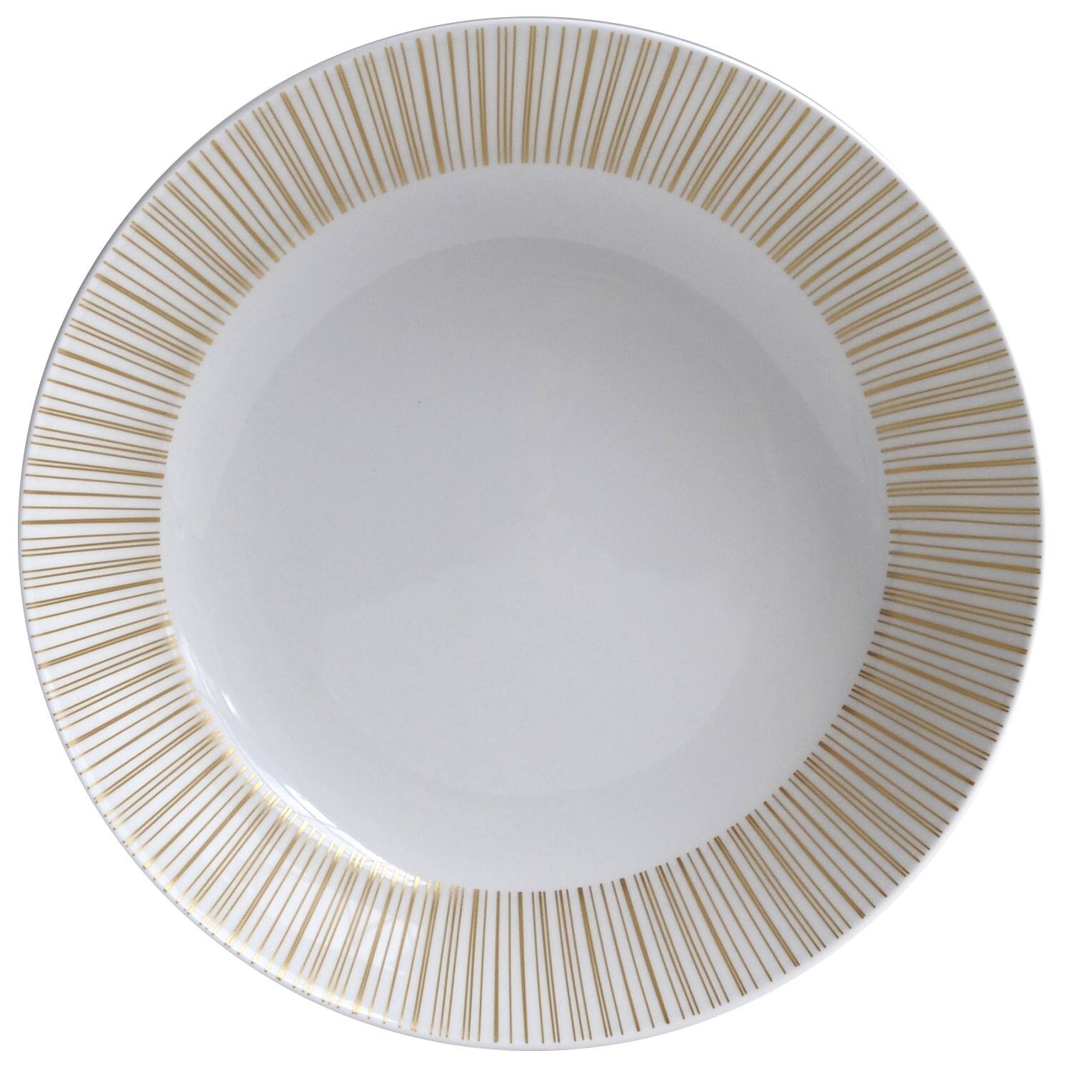 Bernardaud Open vegetable bowl 9.5", Limoges porcelain, Sol collection, detail view