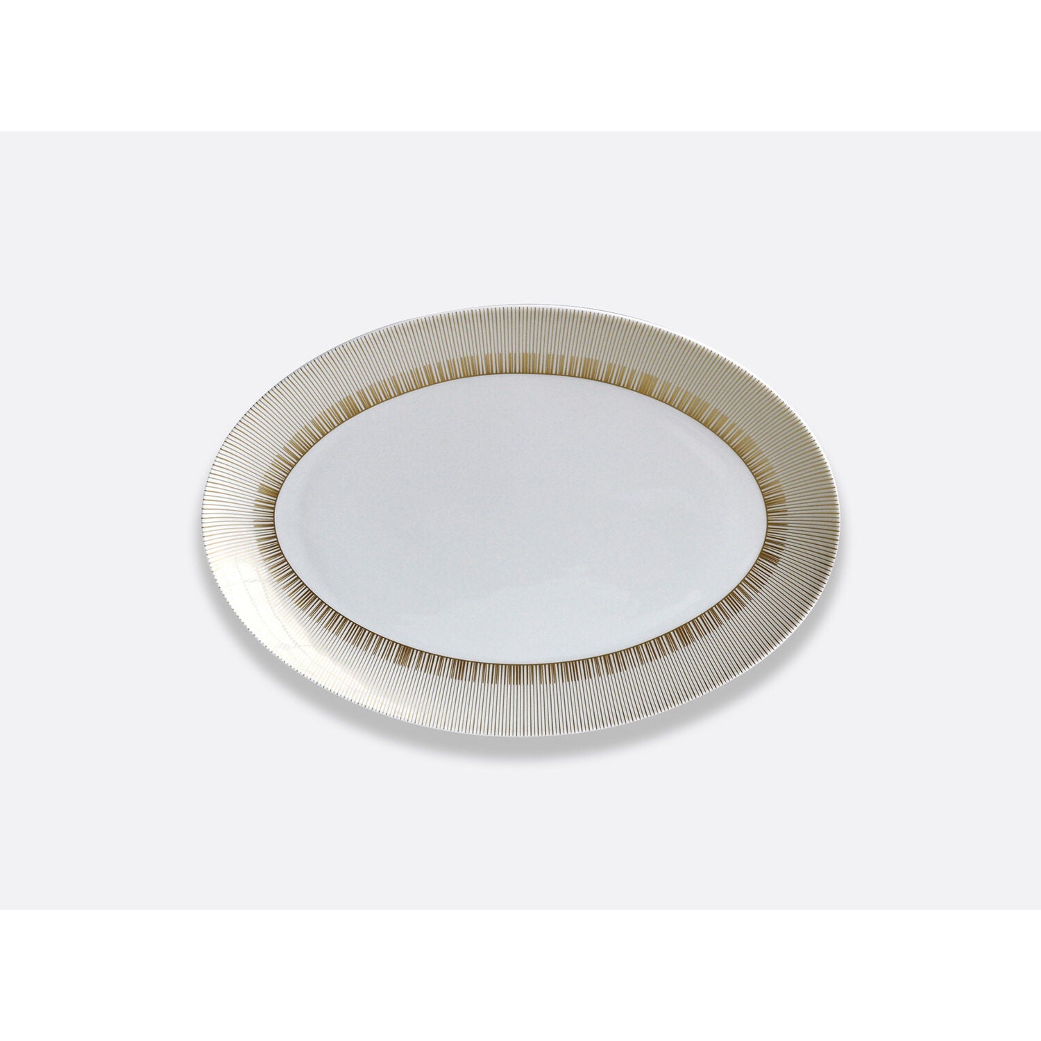 Bernardaud Oval platter 15", Limoges porcelain, Sol collection, on a white background