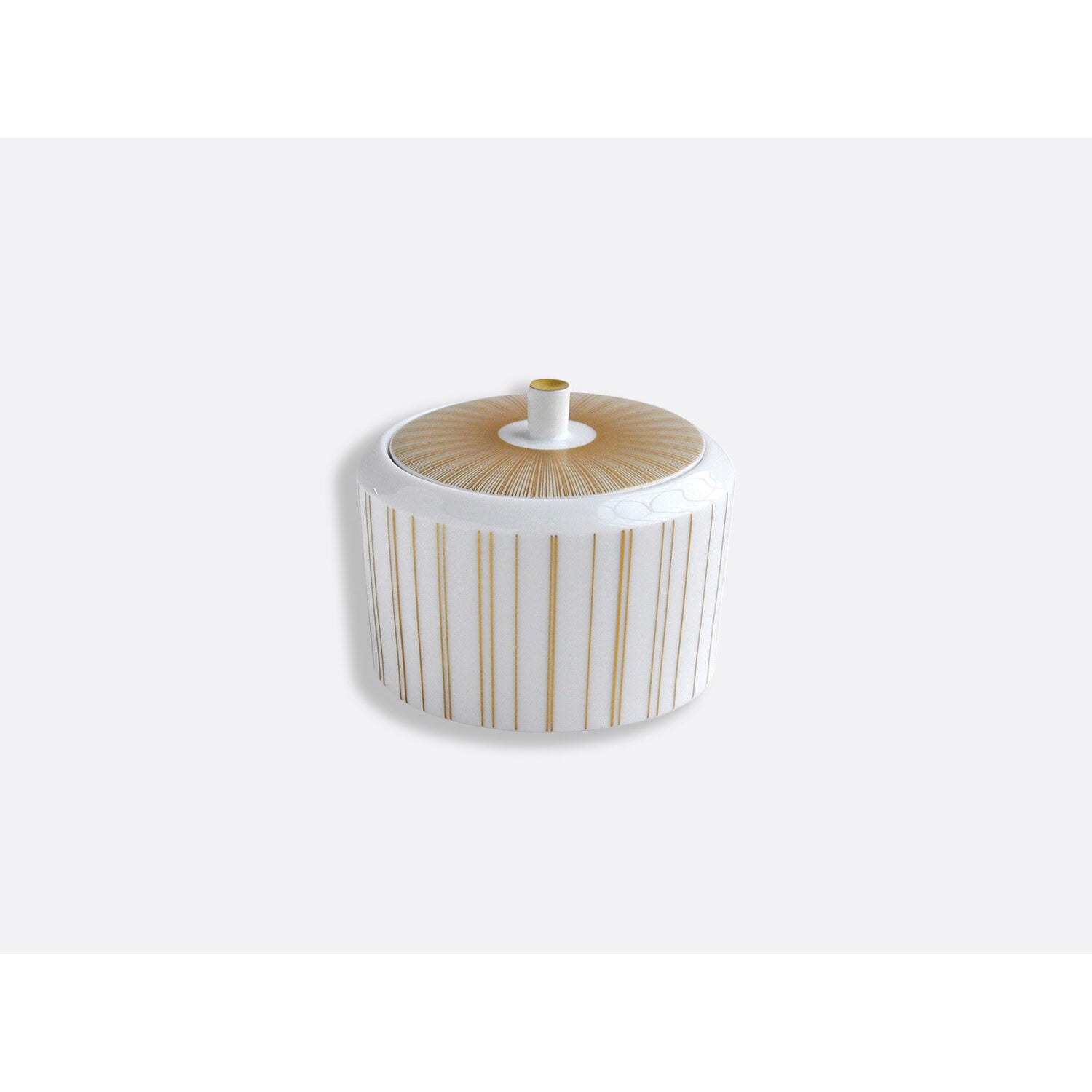 Bernardaud Sugar bowl 5 oz, Limoges porcelain, Sol collection, on a white background