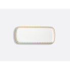Bernardaud Cake platter rectangular 15", Limoges porcelain, Soleil Levant collection, on a white background