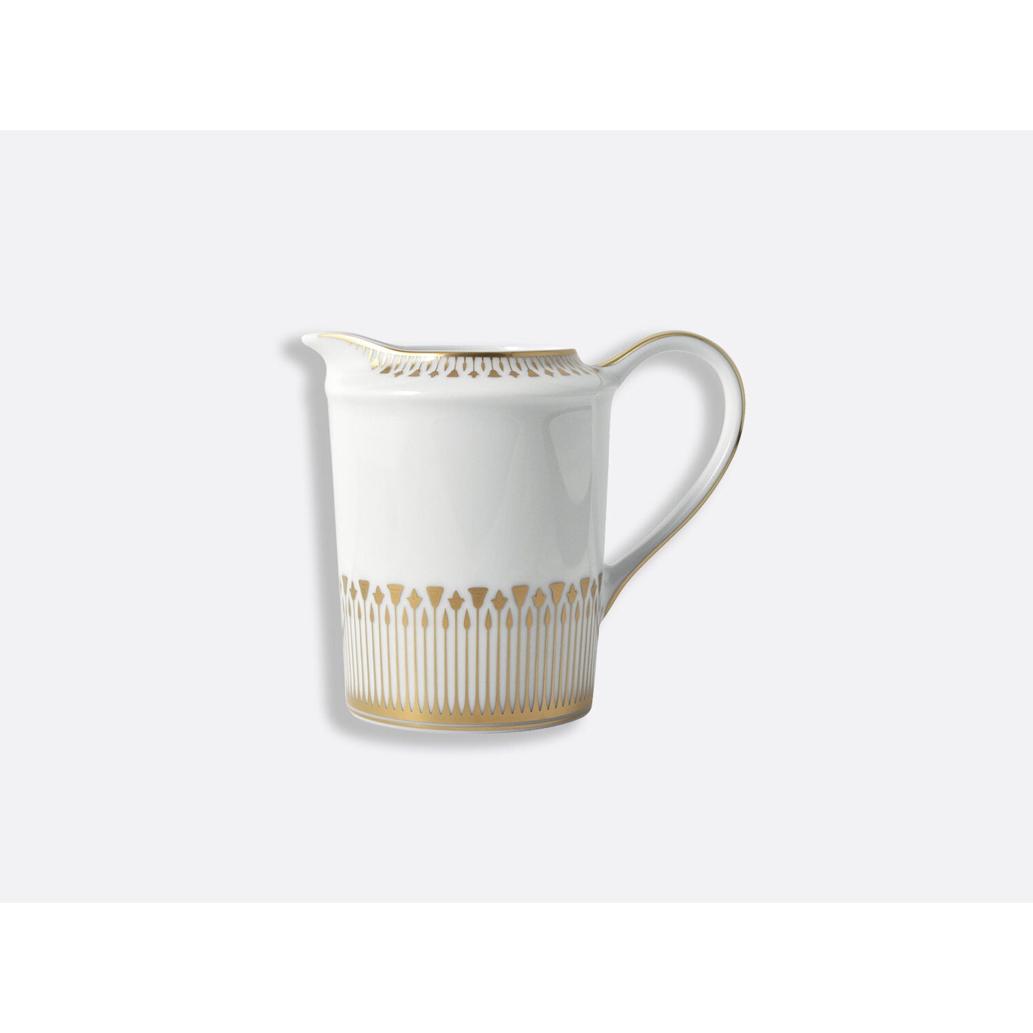 Bernardaud Creamer 12 cups, Limoges porcelain, Soleil Levant collection, on a white background