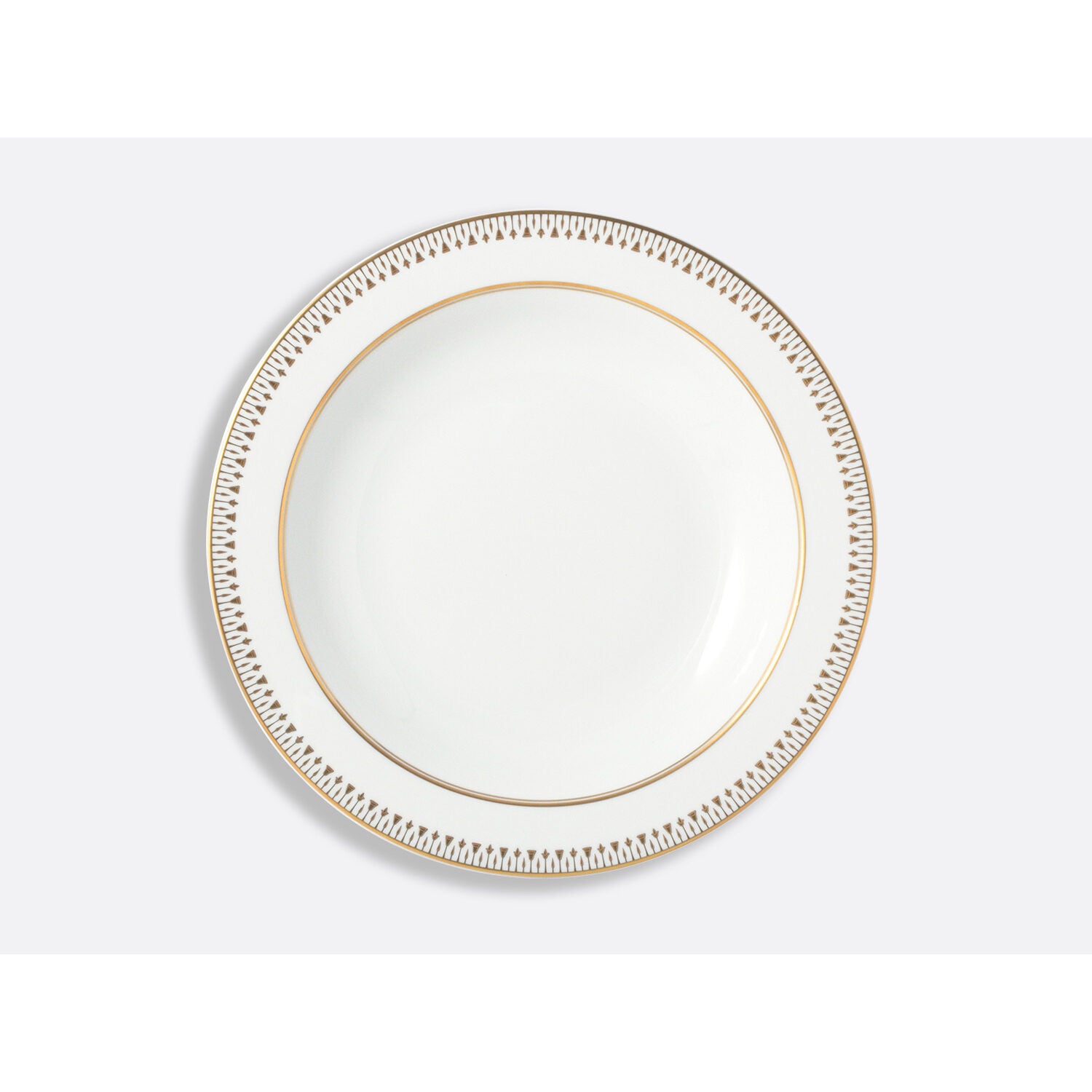 Bernardaud Deep round dish 11.5", Limoges porcelain, Soleil Levant collection, on a white background