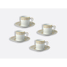 Bernardaud Espresso cup and saucer gift box - 3 oz, Limoges porcelain, Soleil Levant collection, detail view