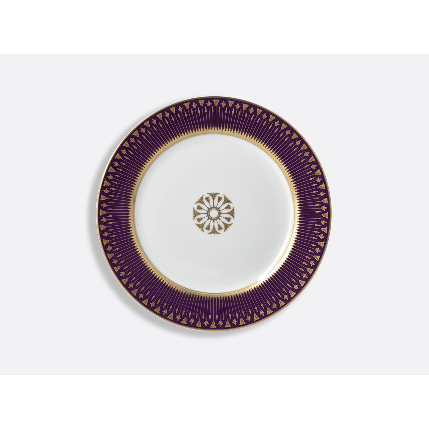 Bernardaud Gift box set of 4 assorted salad plates 8.3", Limoges porcelain, Soleil Levant collection, detail view