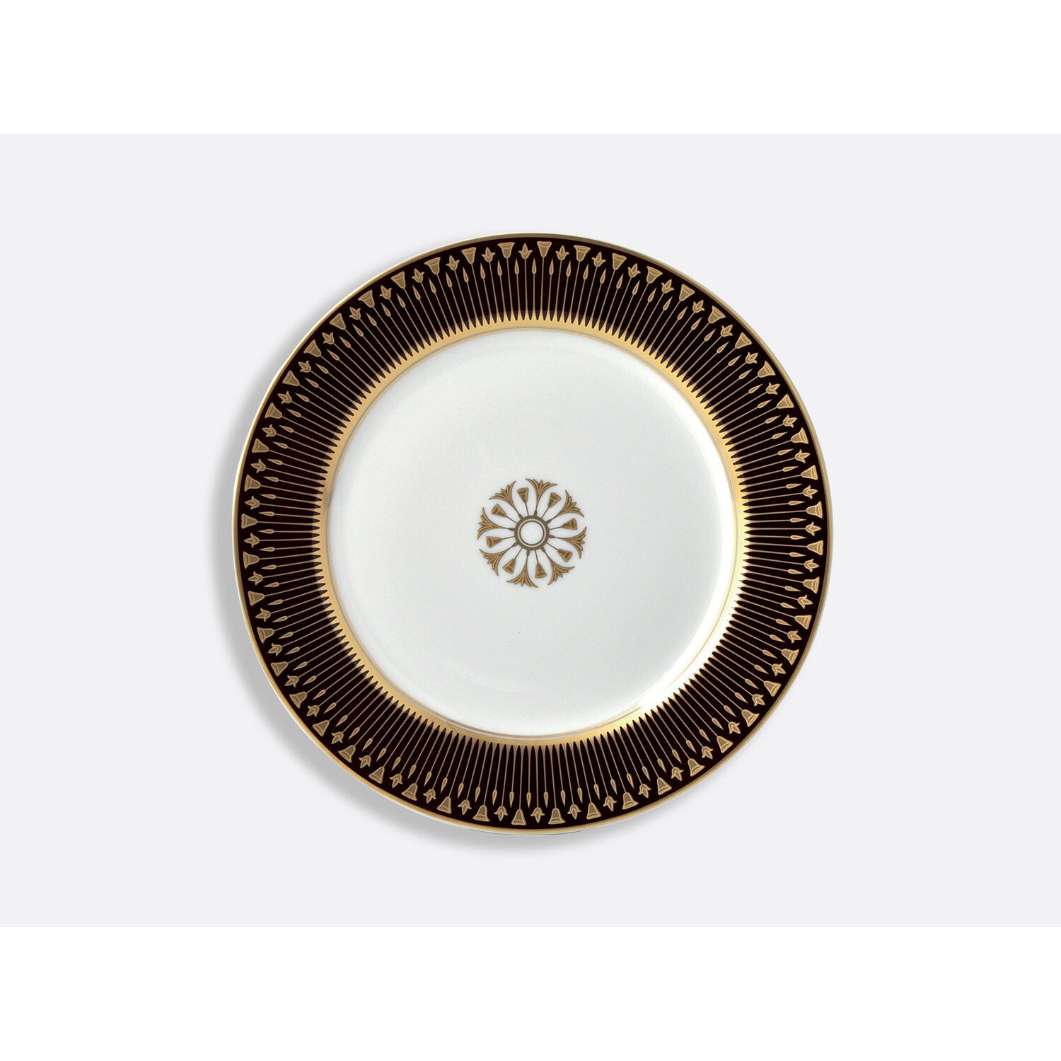 Bernardaud Gift box set of 4 assorted salad plates 8.3", Limoges porcelain, Soleil Levant collection, detail view