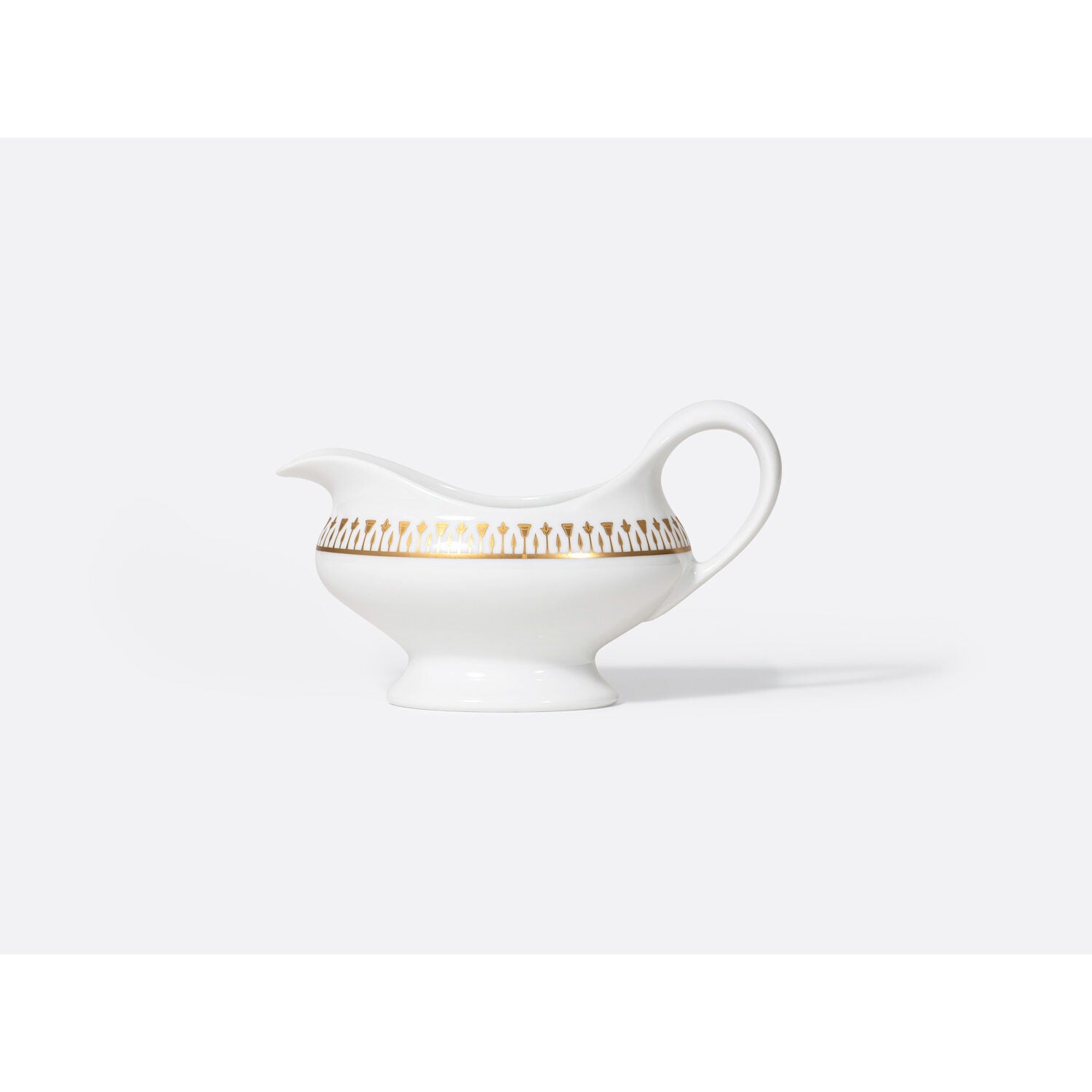 Bernardaud Gravy boat 8.5 oz, Limoges porcelain, Soleil Levant collection, on a white background