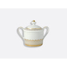 Bernardaud Sugar bowl 6 cups, Limoges porcelain, Soleil Levant collection, on a white background