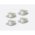 Bernardaud Tea cup and saucer gift box - 5 Oz, Limoges porcelain, Soleil Levant collection, detail view