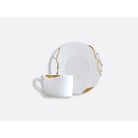 Bernardaud Set of tea cups and saucers 5 oz, Limoges porcelain, Tasses à Thé JP collection, detail view