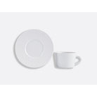 Bernardaud Tea cup and saucer 5 oz Twist, Limoges porcelain, on a white background