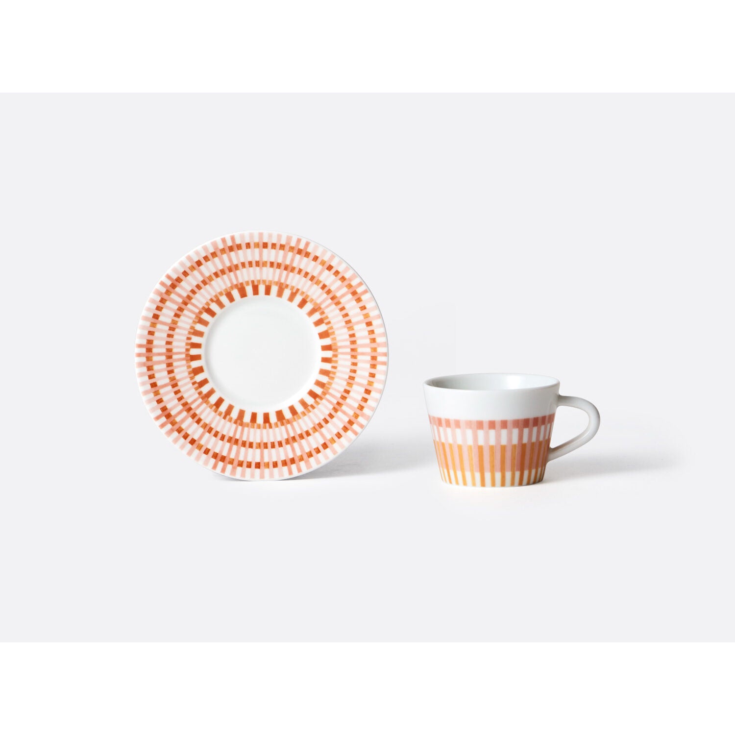 Bernardaud Espresso cup and saucer gift box 2.1 oz, Limoges porcelain, Terra Rosa collection, detail view