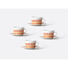 Bernardaud Tea cup and saucer gift box 5 oz, Limoges porcelain, Terra Rosa collection, detail view