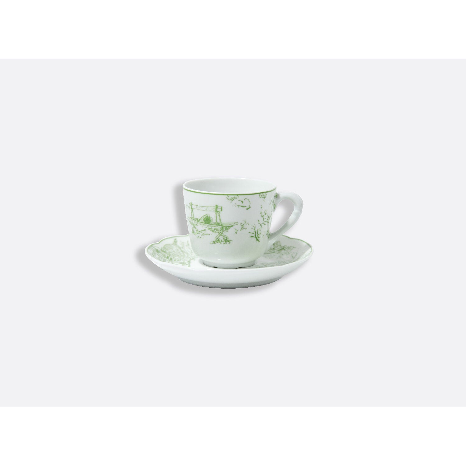 Bernardaud Moka cup and saucer gift box 2 oz, Limoges porcelain, Tout Paris collection, on a white background