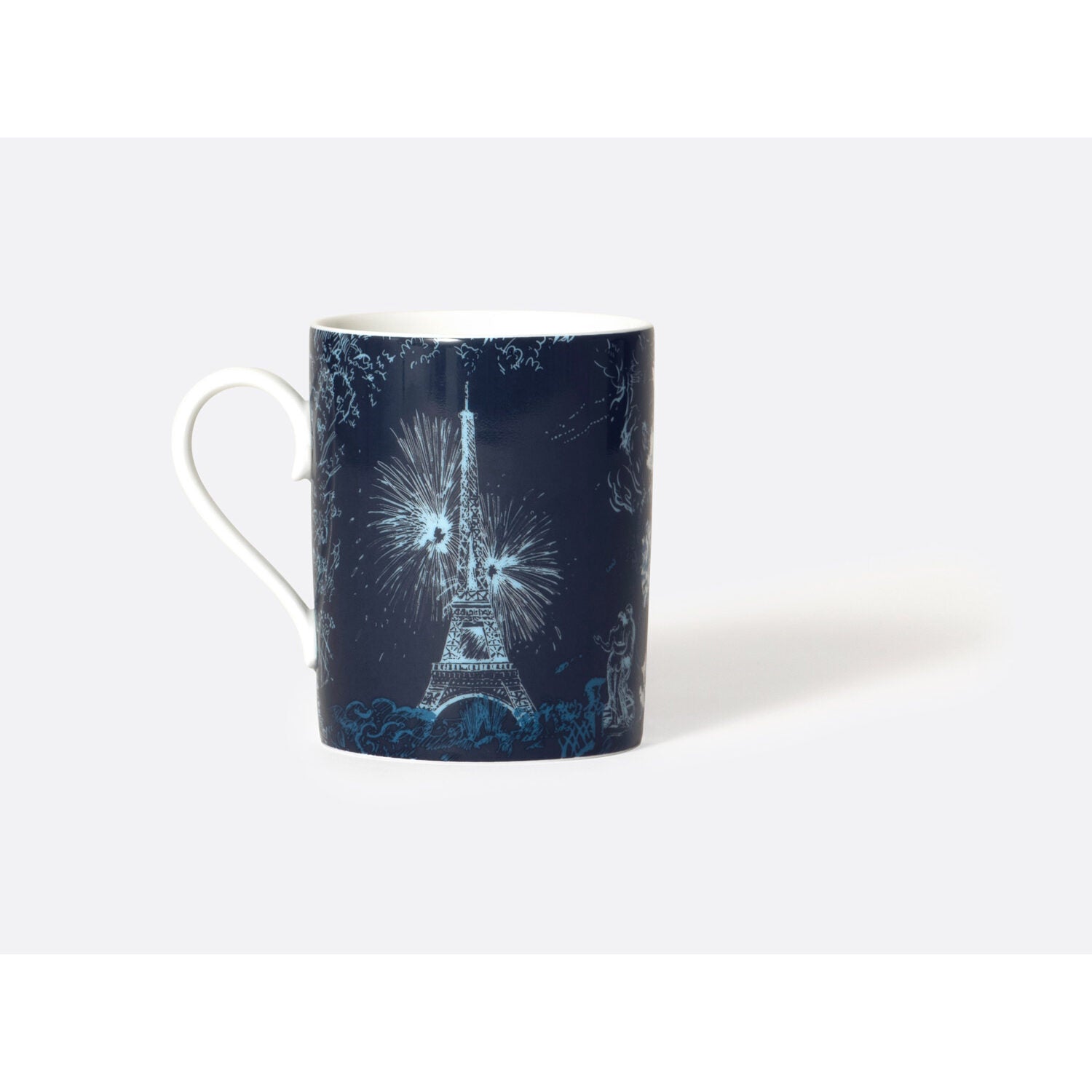 Bernardaud Mug Day & Night 10 oz, Limoges porcelain, Tout Paris collection, detail view