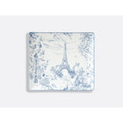 Bernardaud Rectangular tray 8.7" X 7.7", Limoges porcelain, Tout Paris collection, on a white background