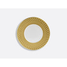 Bernardaud Bread and butter plate 6.5", Limoges porcelain, Twist Or & Platine collection, on a white background
