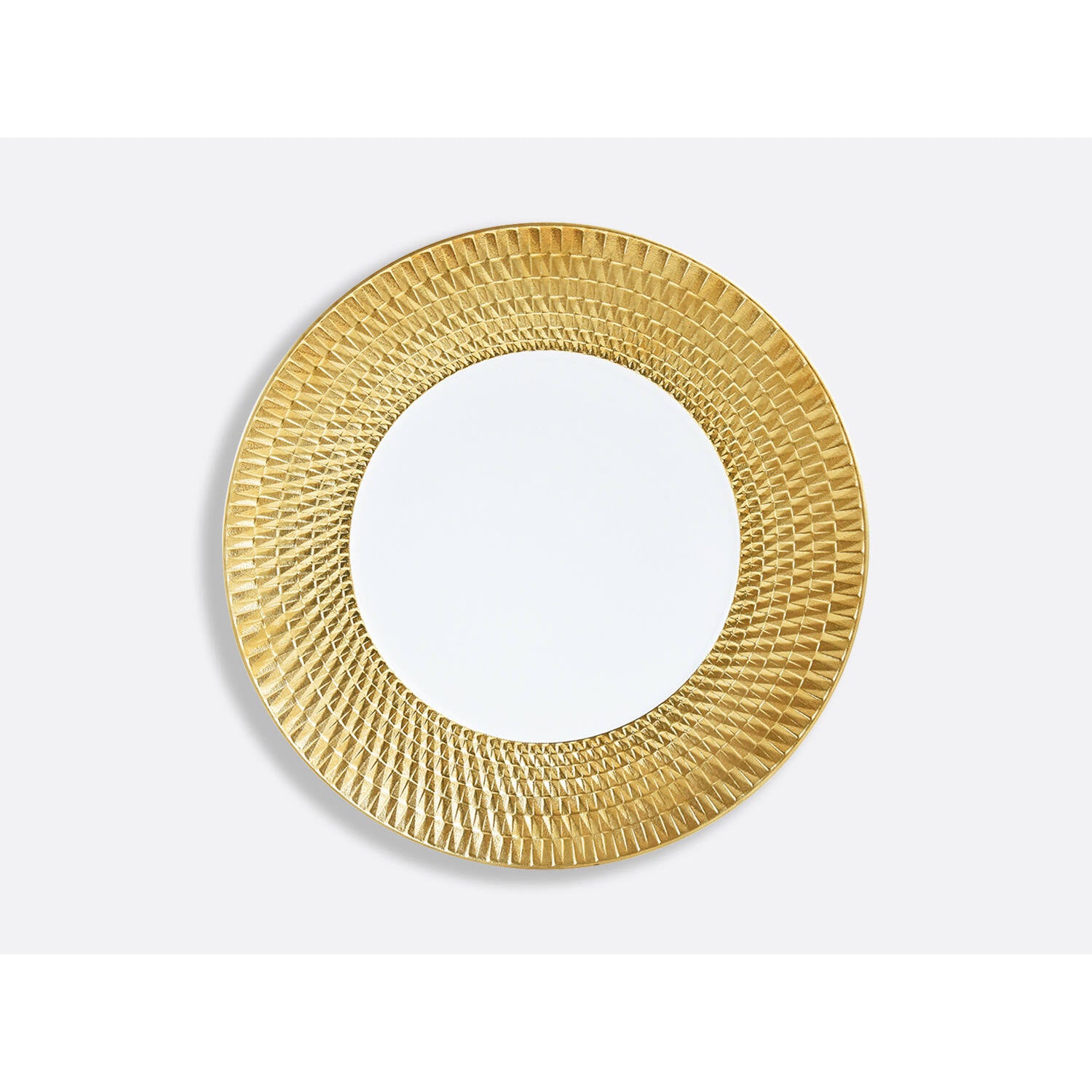 Bernardaud Dinner plate 10.6", Limoges porcelain, Twist Or & Platine collection, detail view