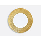 Bernardaud Dinner plate 10.6", Limoges porcelain, Twist Or & Platine collection, on a white background