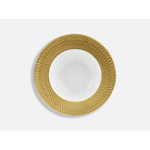 Bernardaud Rim soup 9", Limoges porcelain, Twist Or & Platine collection, on a white background