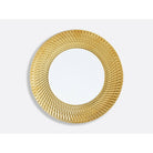 Bernardaud Service plate 11.4", Limoges porcelain, Twist Or & Platine collection, on a white background