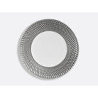 Bernardaud Service plate 11.4", Limoges porcelain, Twist Or & Platine collection, on a white background