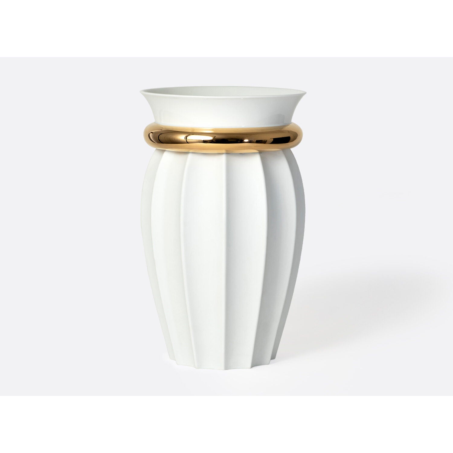 Bernardaud Vase H. 13.8", Limoges porcelain, Vases collection, on a white background