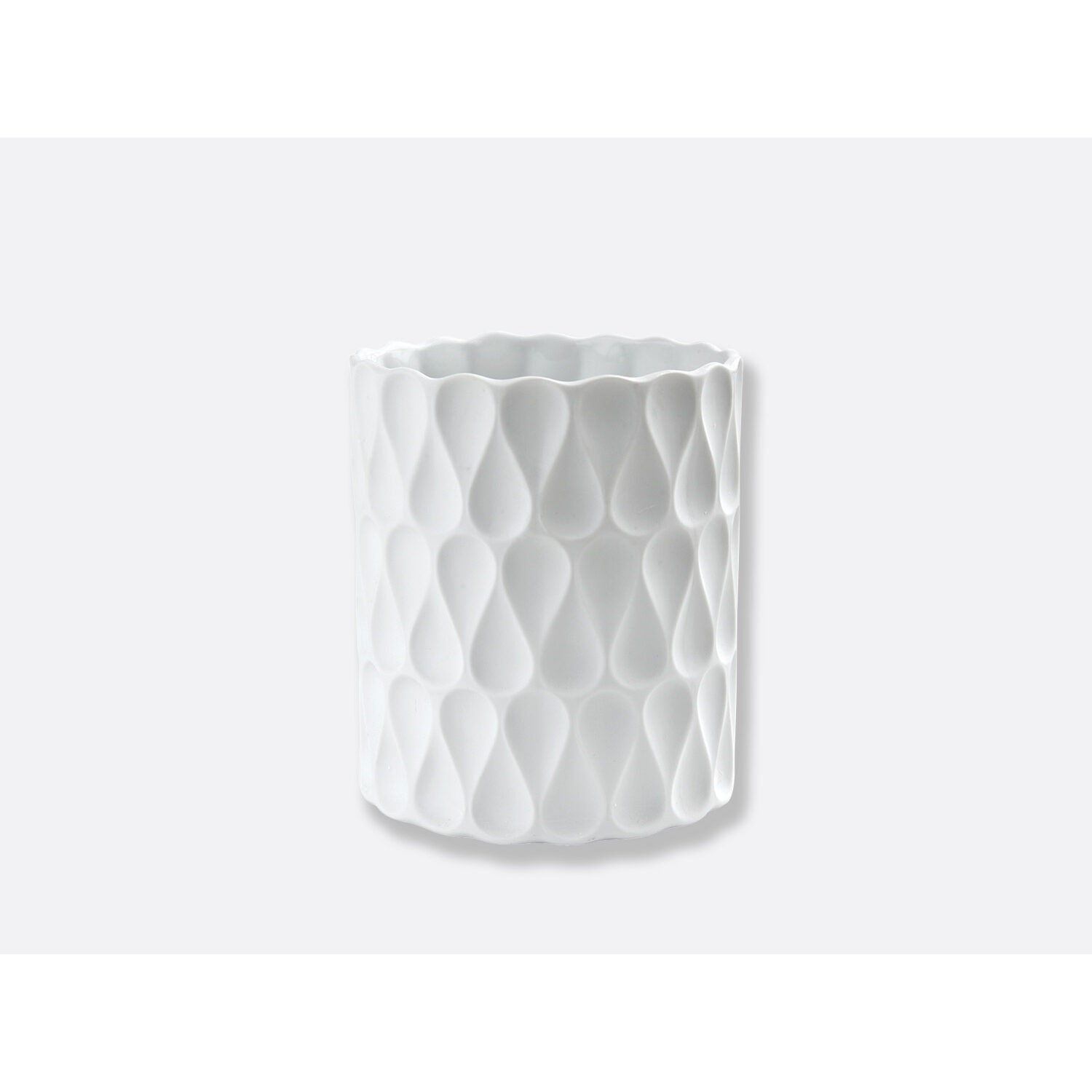 Bernardaud Vase in bisque porcelain H. 7", Limoges porcelain, Vases collection, on a white background
