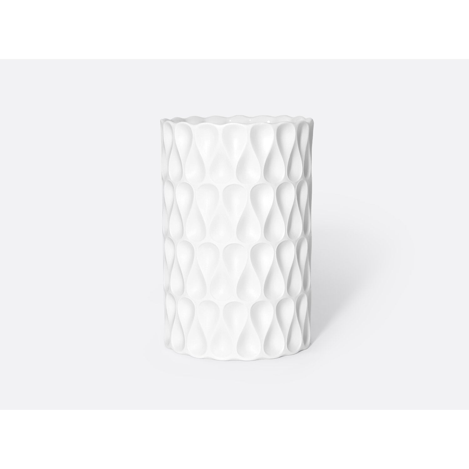 Bernardaud Vase in bisque porcelain H. 8.6", Limoges porcelain, Vases collection, on a white background