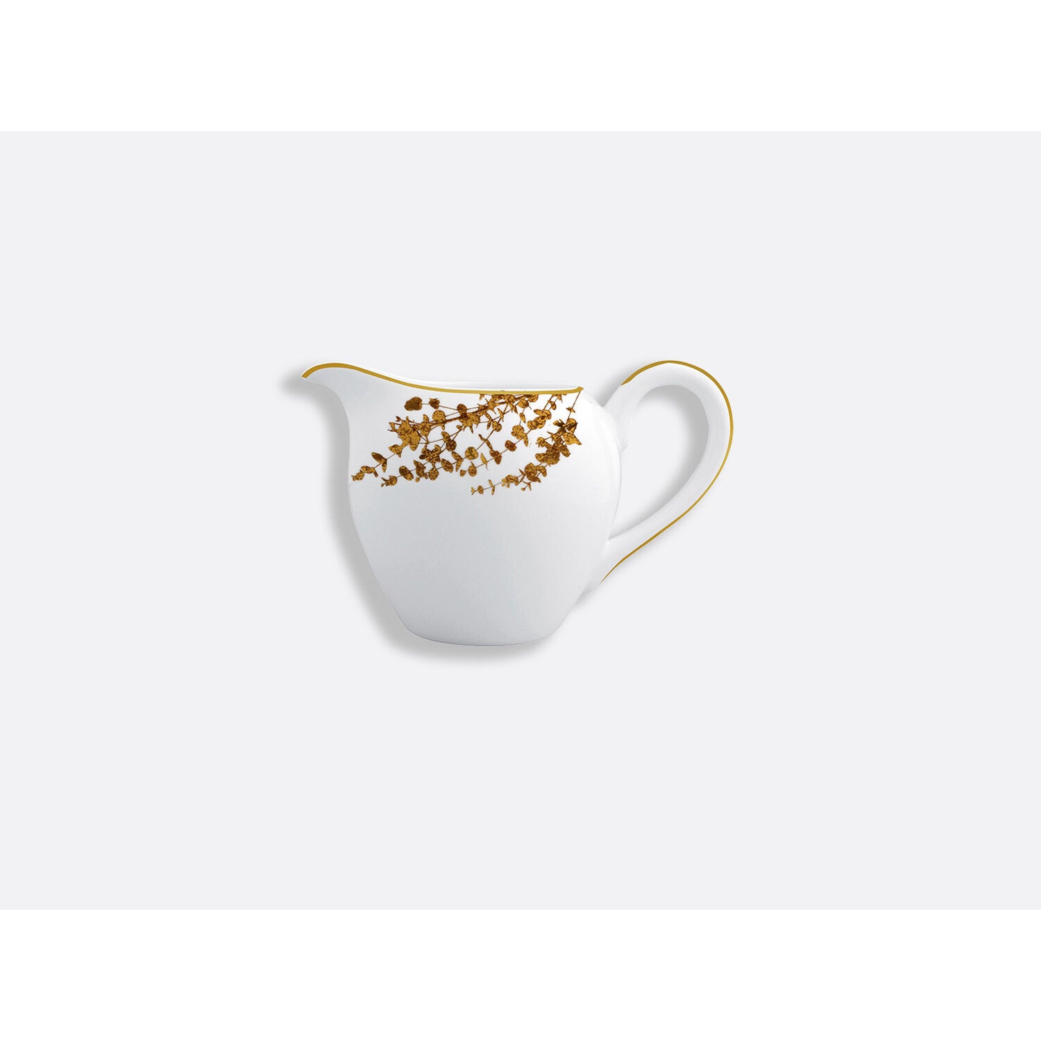 Bernardaud Creamer 12 cups 10 oz, Limoges porcelain, Végétal Or collection, on a white background