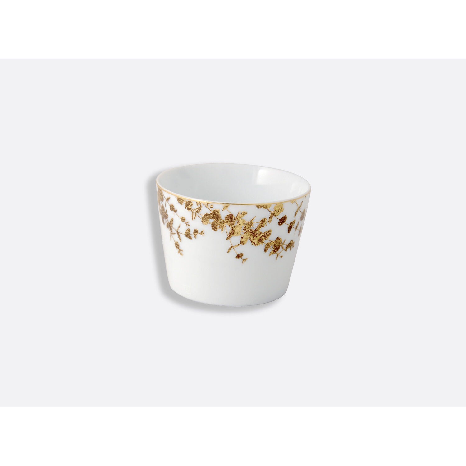 Bernardaud Medium tumbler 4.5 oz 3", Limoges porcelain, Végétal Or collection, on a white background