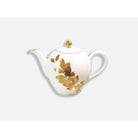 Bernardaud Teapot 12 cups 42 oz, Limoges porcelain, Végétal Or collection, on a white background