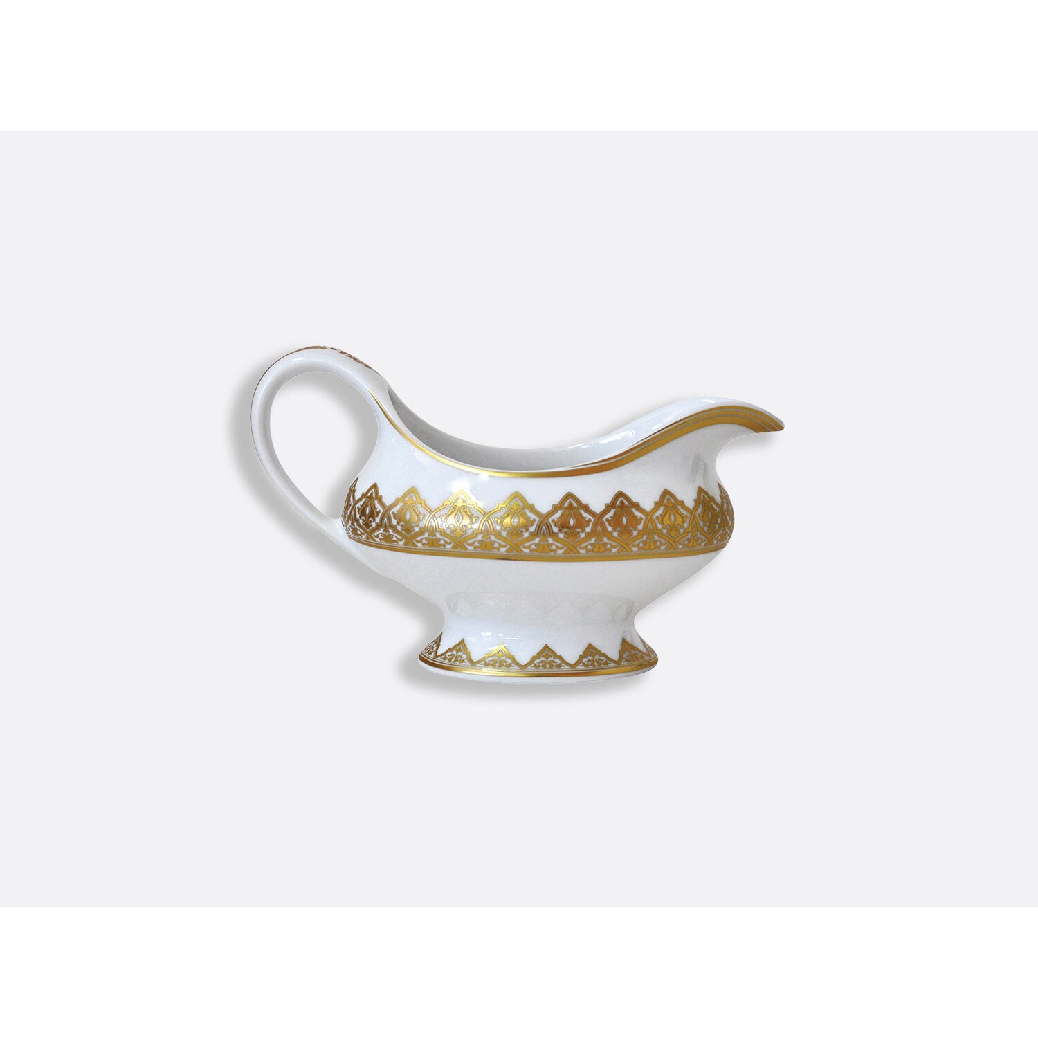 Bernardaud Gravy boat, Limoges porcelain, Venise collection, on a white background