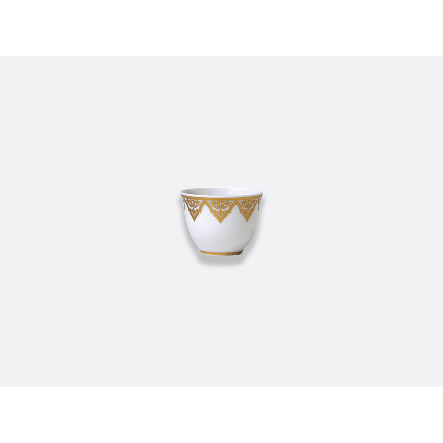 Bernardaud Oriental coffee cup 1.7 oz, Limoges porcelain, Venise collection, on a white background