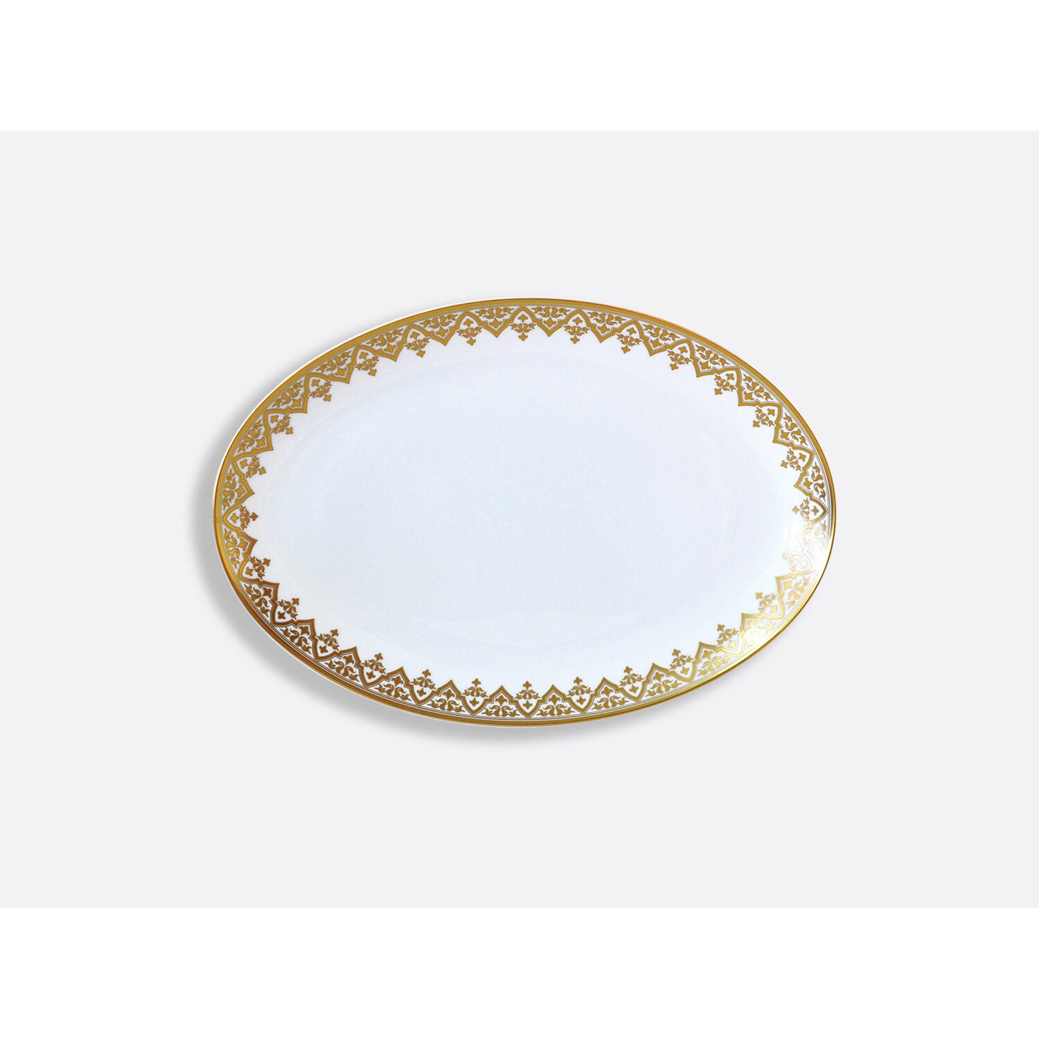 Bernardaud Oval platter 15", Limoges porcelain, Venise collection, on a white background