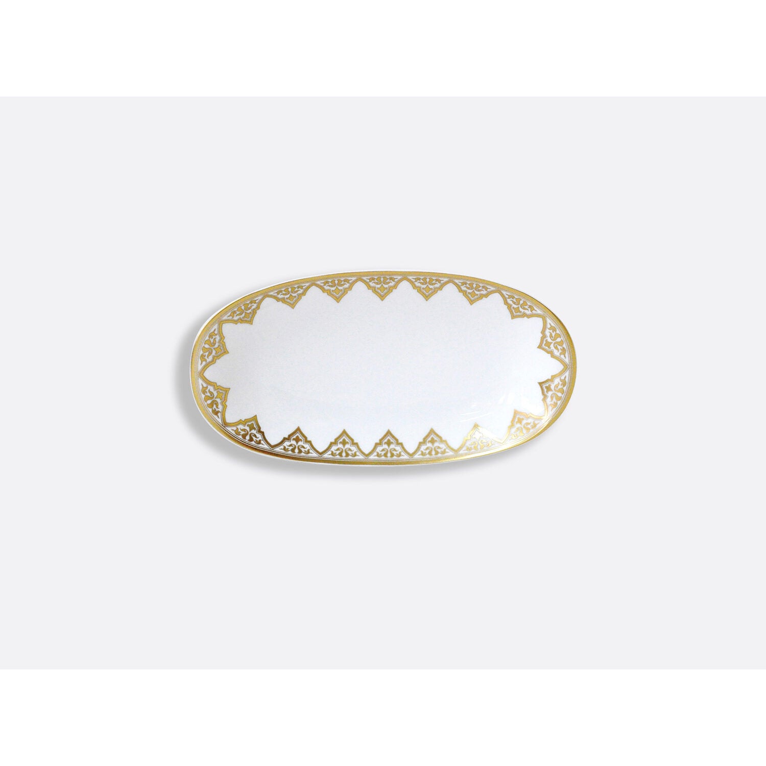 Bernardaud Relish dish 9" x 5", Limoges porcelain, Venise collection, on a white background