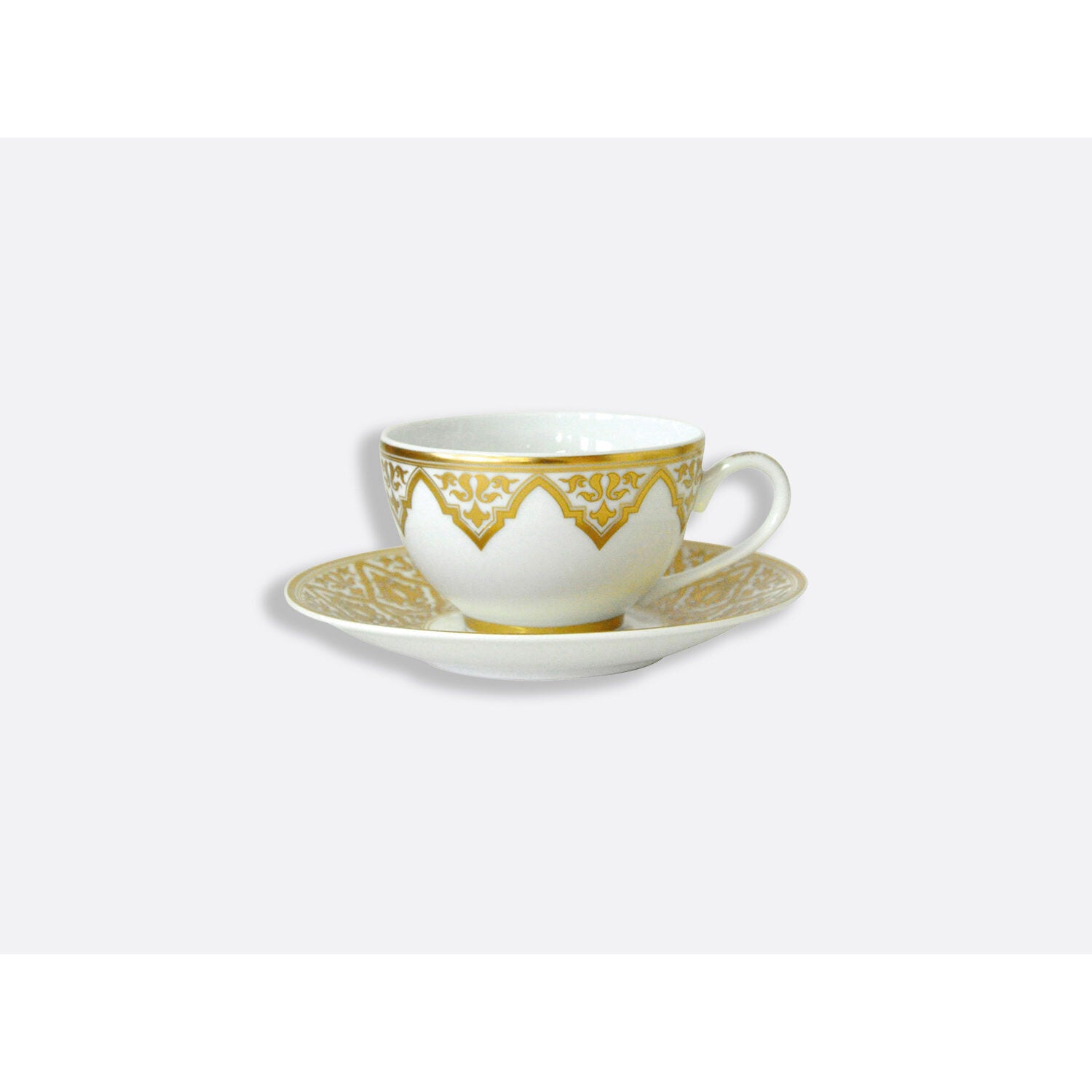 Bernardaud Tea cup and saucer gift box - 4.5 oz, Limoges porcelain, Venise collection, detail view