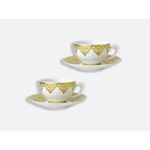 Bernardaud Tea cup and saucer gift box - 4.5 oz, Limoges porcelain, Venise collection, detail view