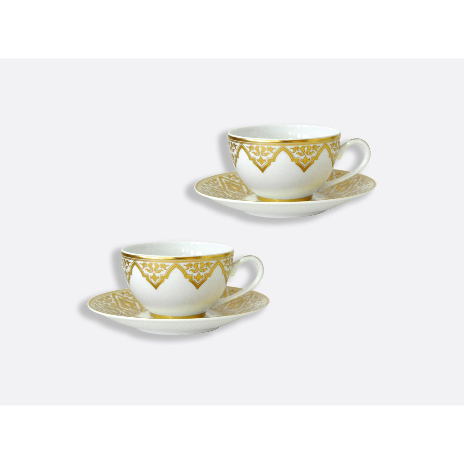 Bernardaud Tea cup and saucer gift box - 4.5 oz, Limoges porcelain, Venise collection, detail view