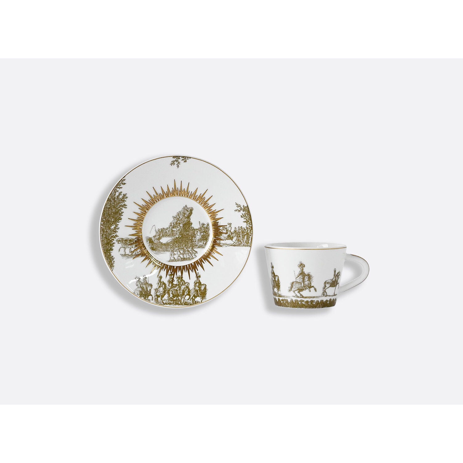 Bernardaud Espresso cup and saucer gift box - 2.1 oz, Limoges porcelain, Versailles Enchanté collection, detail view