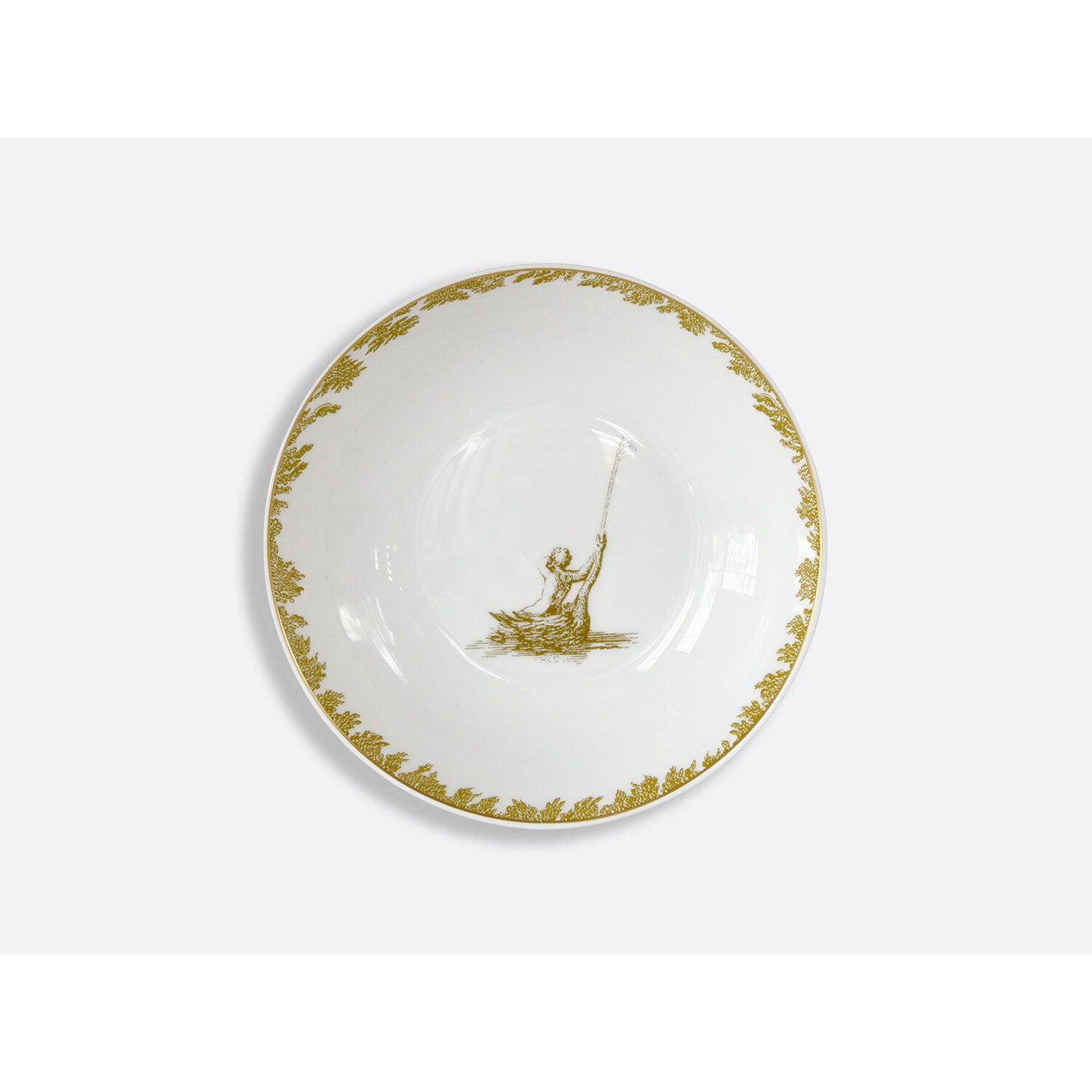 Bernardaud Coupe soup 7.5", Limoges porcelain, Versailles Enchanté JP collection, on a white background