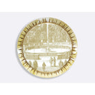 Bernardaud Round tart platter 13", Limoges porcelain, Versailles Enchanté collection, on a white background