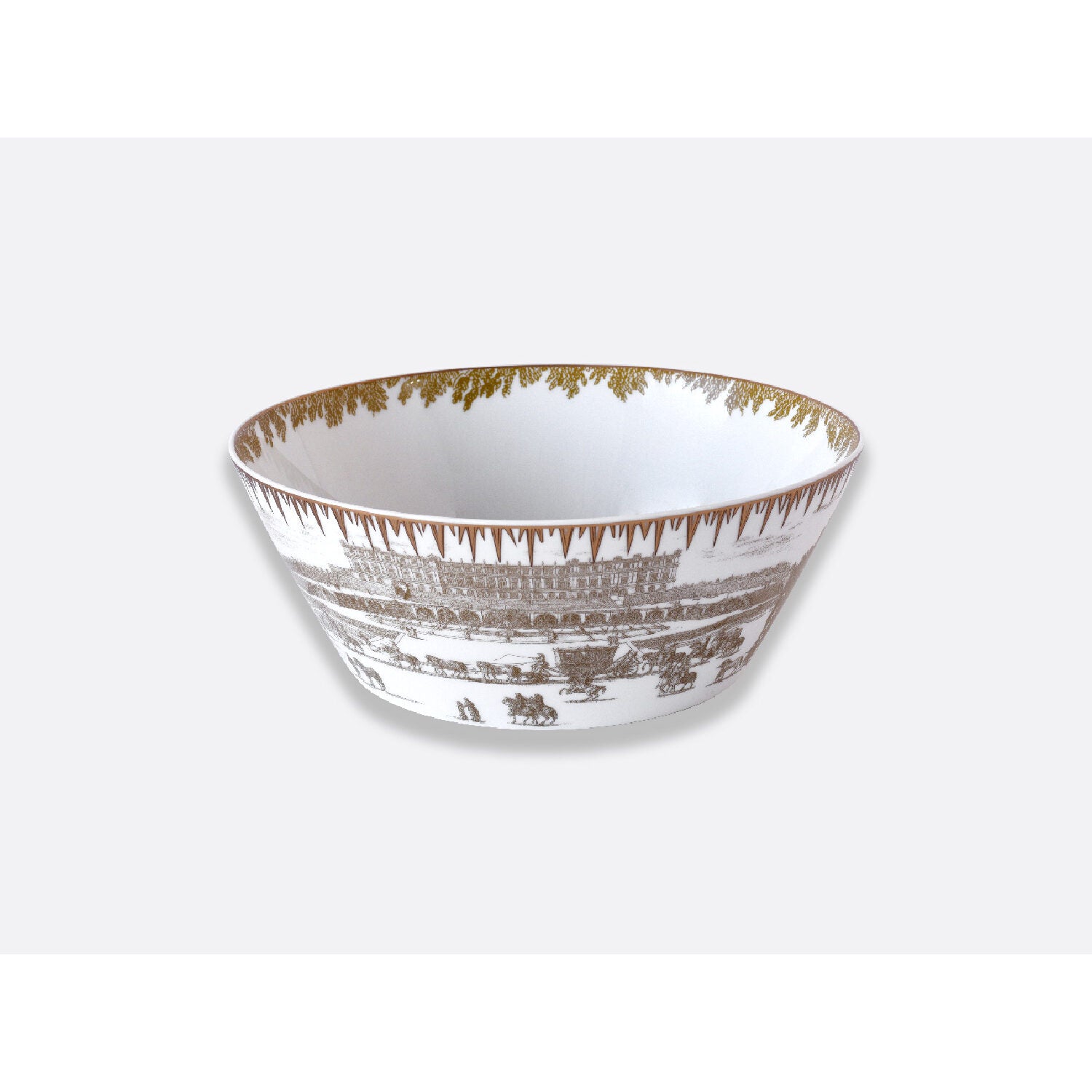 Bernardaud Salad bowl 54 oz, Limoges porcelain, Versailles Enchanté collection, detail view