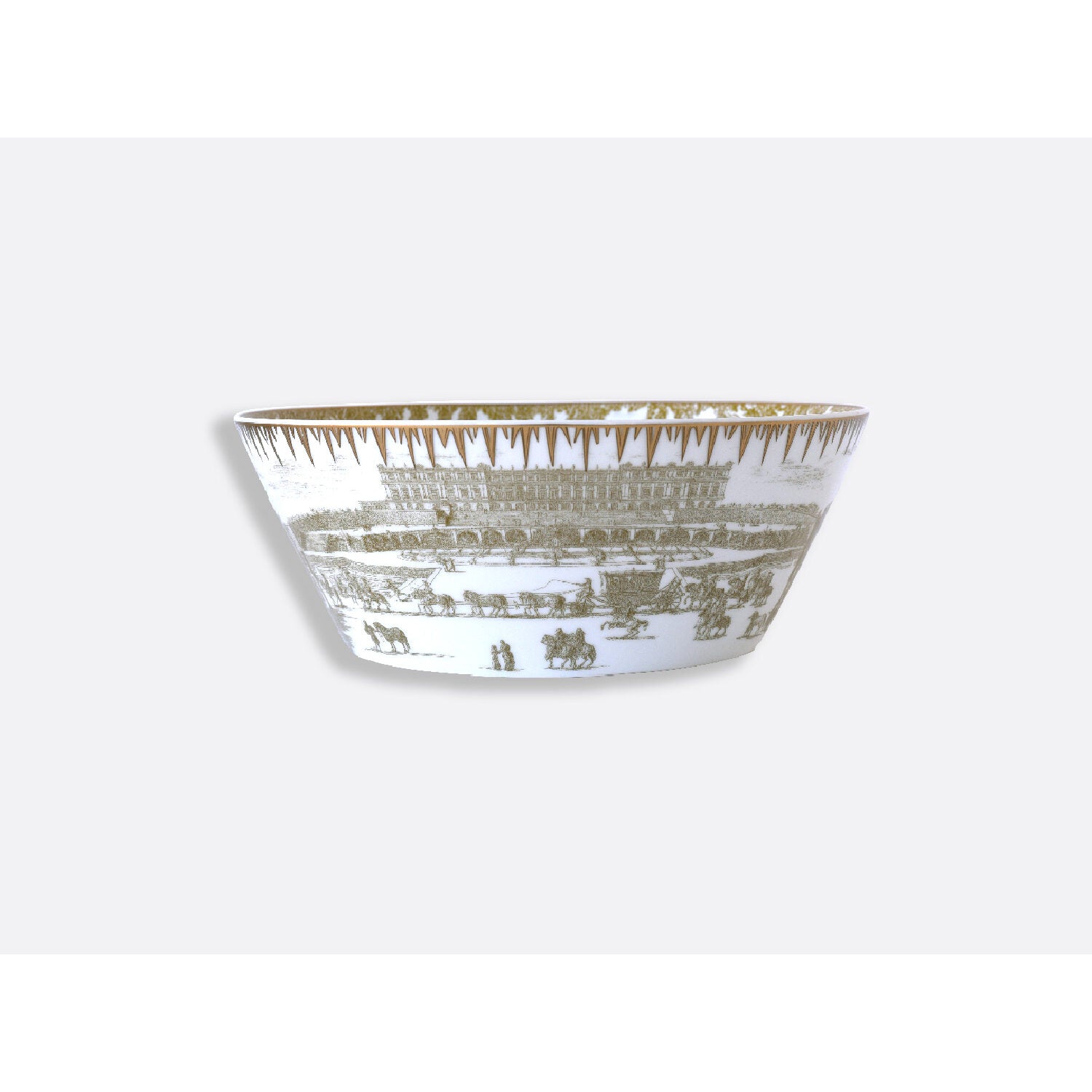 Bernardaud Salad bowl 54 oz, Limoges porcelain, Versailles Enchanté collection, on a white background