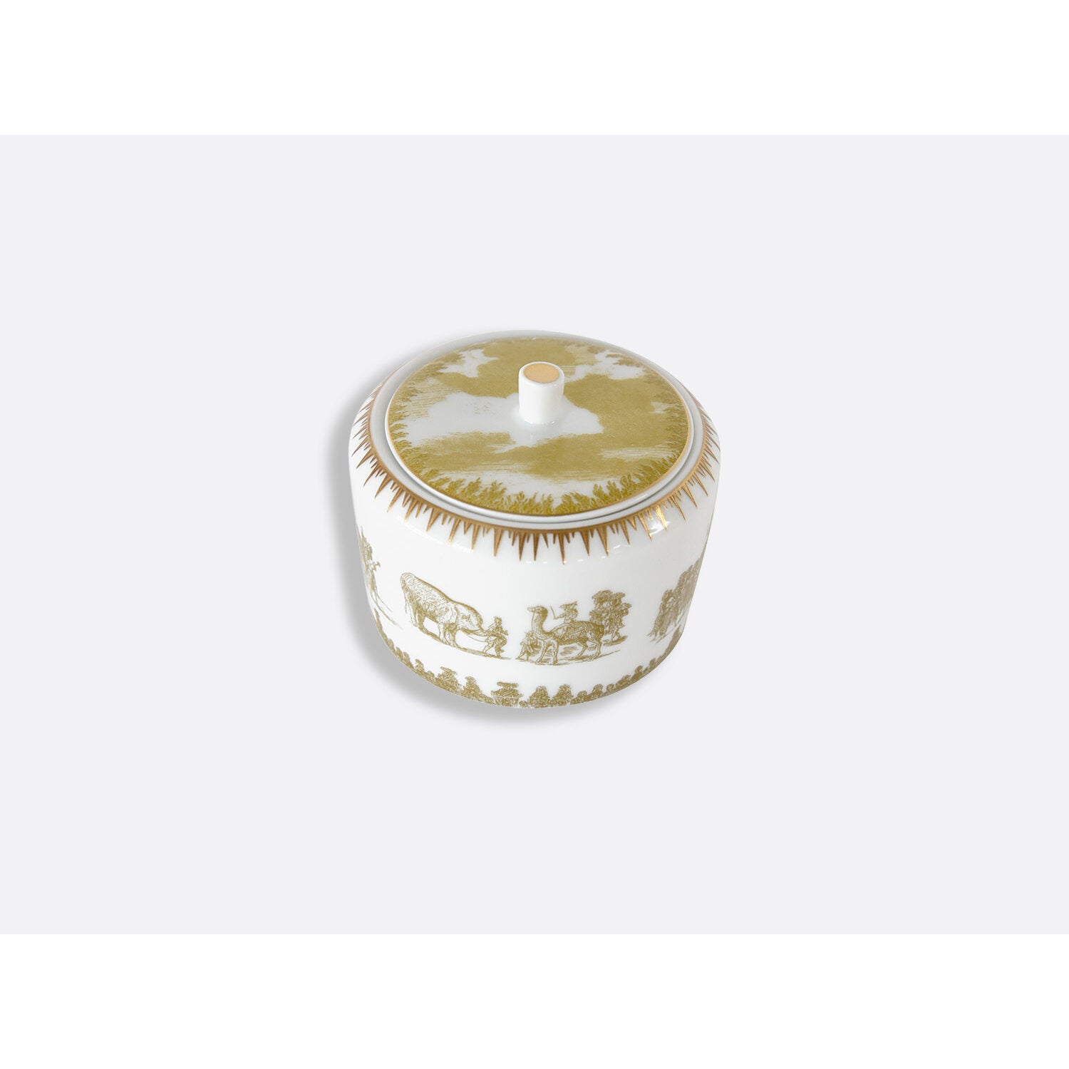 Bernardaud Sugar bowl 5 oz, Limoges porcelain, Versailles Enchanté collection, detail view
